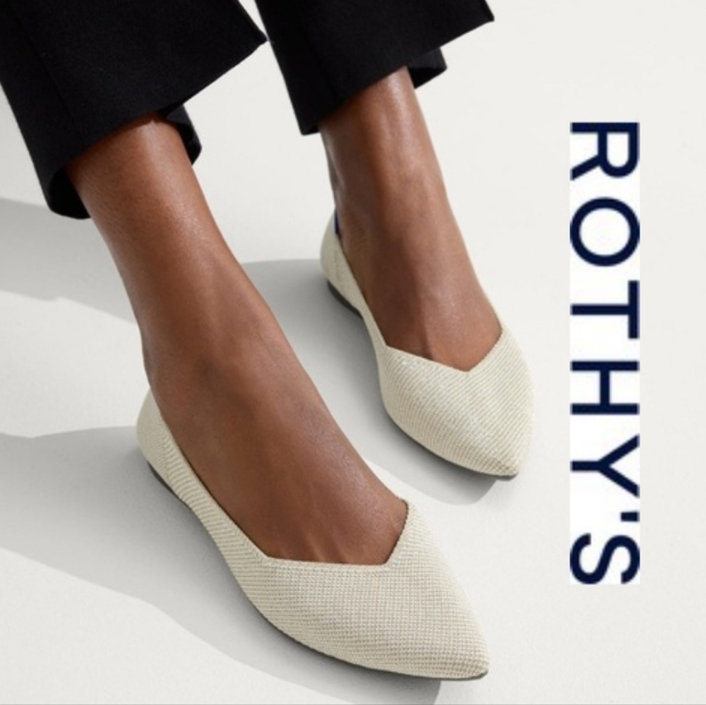 ROTHY'S The Point Cotton Knit Slip-On Ballet Flats